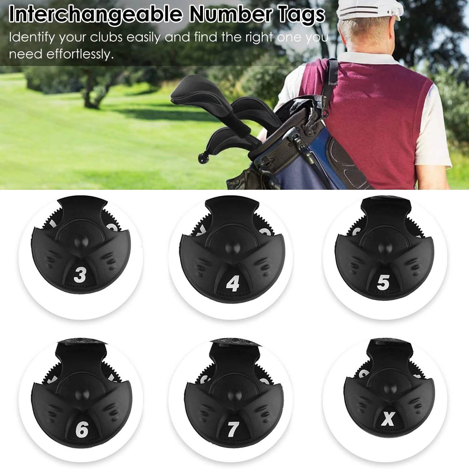 3-Piece: Long Neck Mesh Golf Club Head Cover