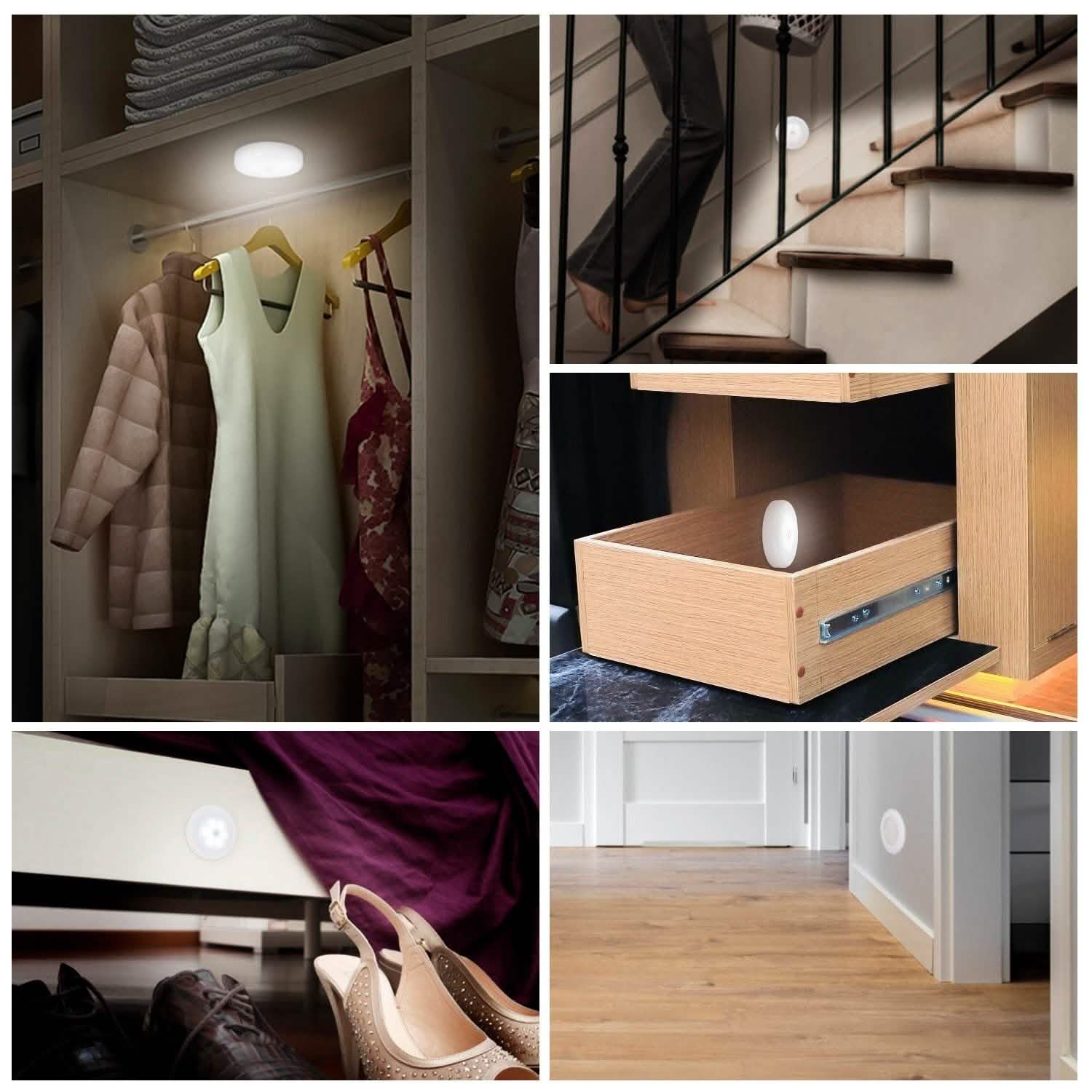 3-Piece: Motion Sensor Stick-on Cordless Night LED Lamp