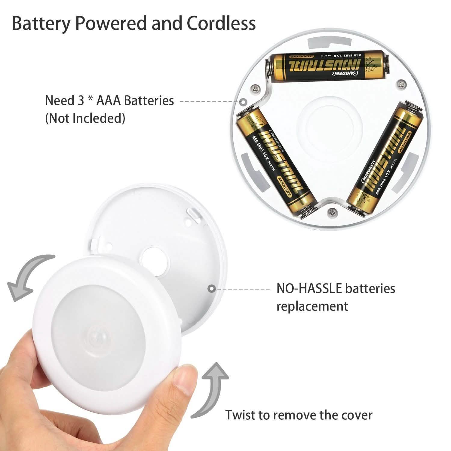3-Piece: Motion Sensor Stick-on Cordless Night LED Lamp