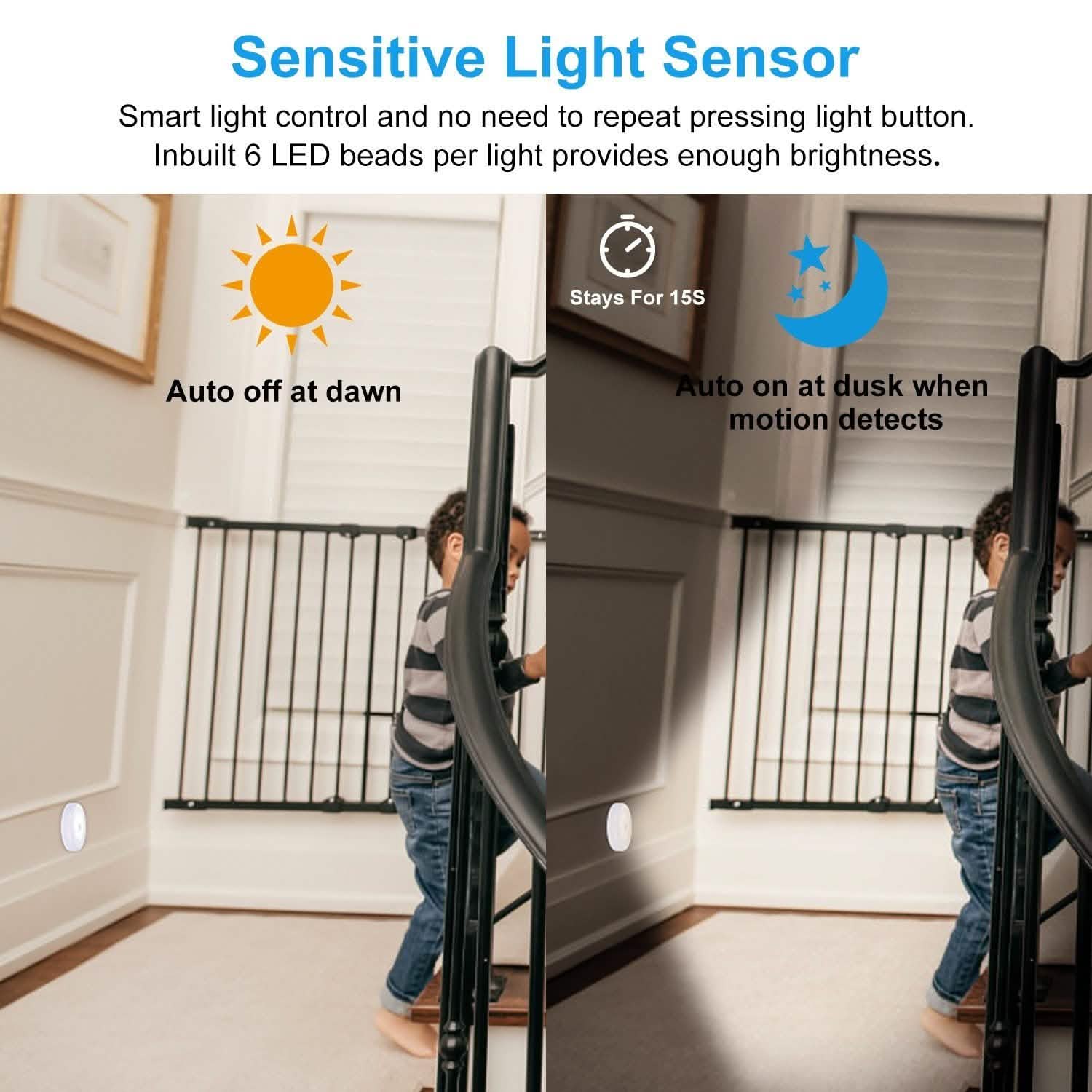 3-Piece: Motion Sensor Stick-on Cordless Night LED Lamp