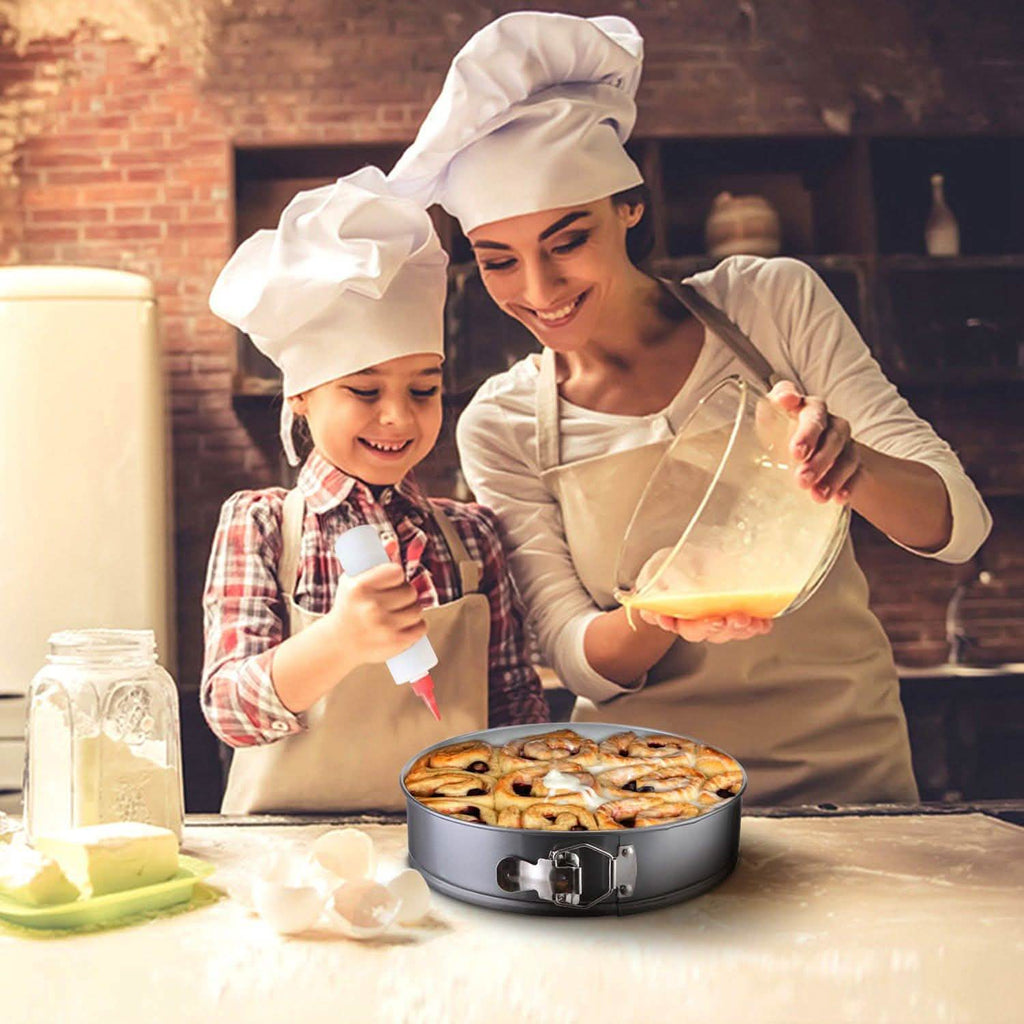 3-Piece: Non-stick Springform Cake Pan Set with Removable Bottom