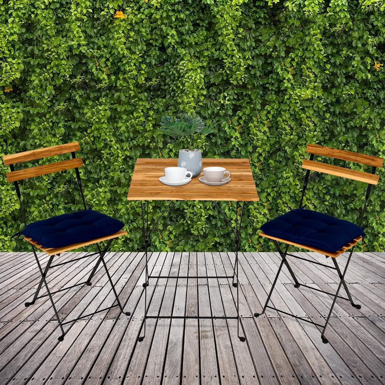 3-Piece: Patio Dining Table Chairs Set