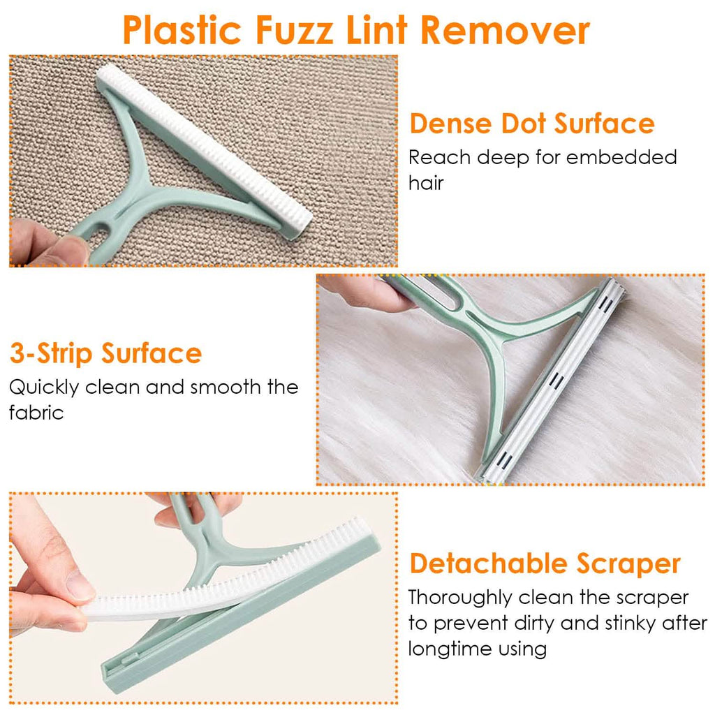 3-Piece: Portable Reusable Double Side Lint Remover