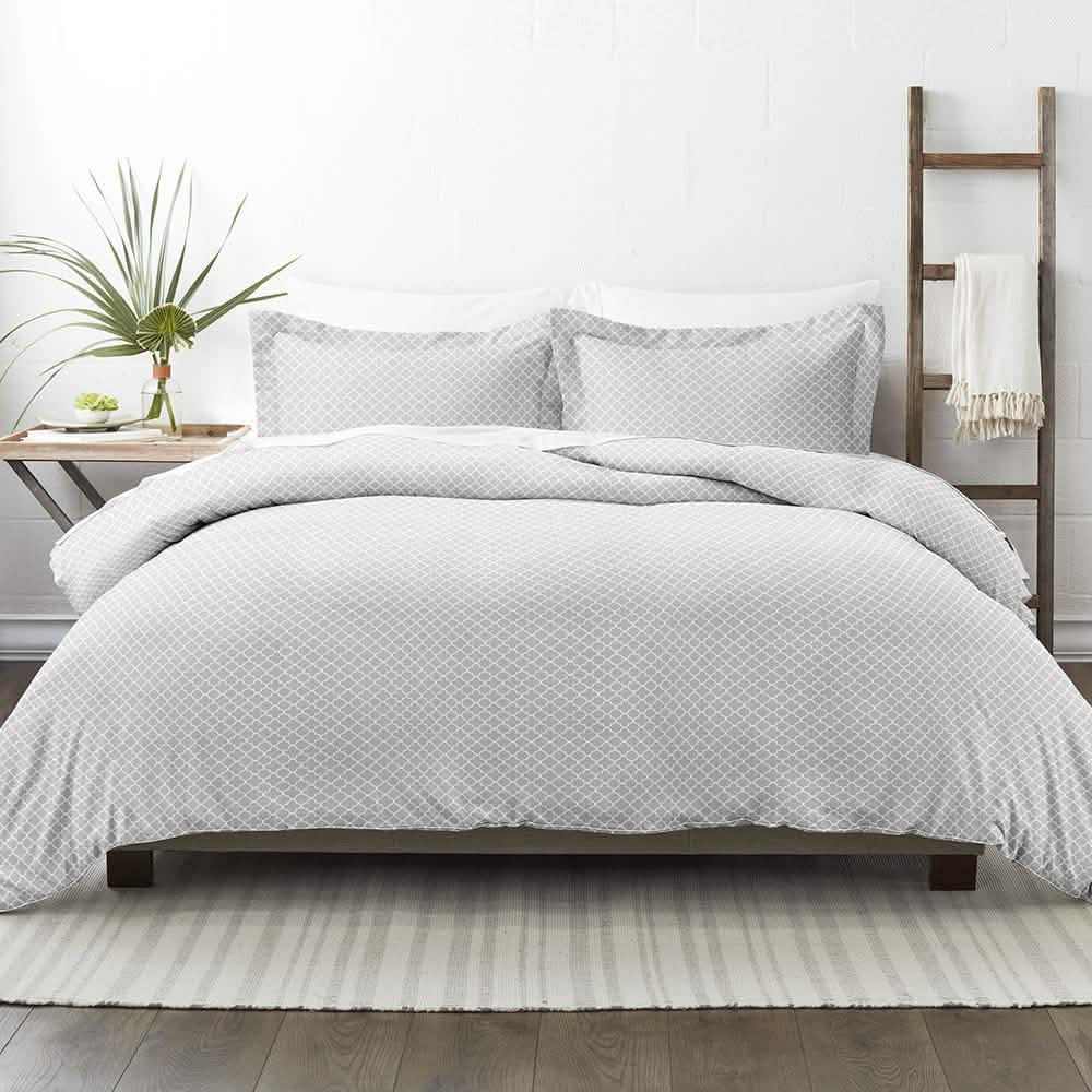 3-Piece: Quatrefoil Patterned Duvet Cover Set