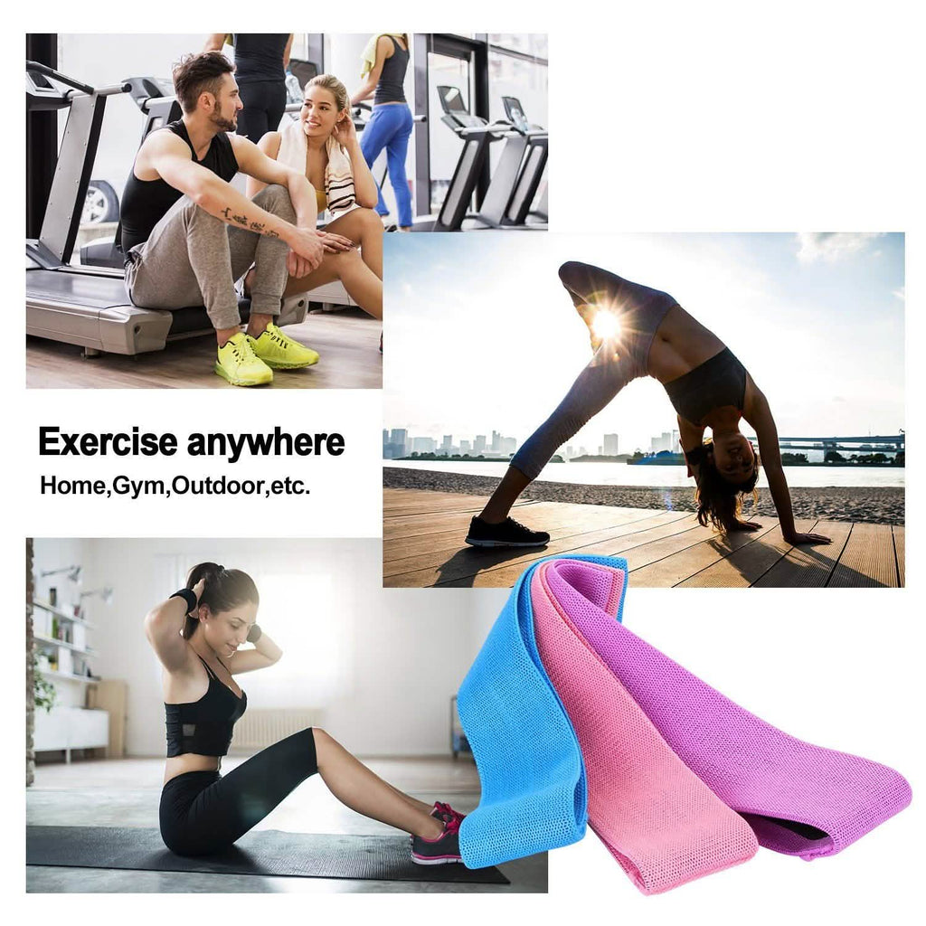 3-Piece: Resistance Loop Bands Hip Legs Training Set