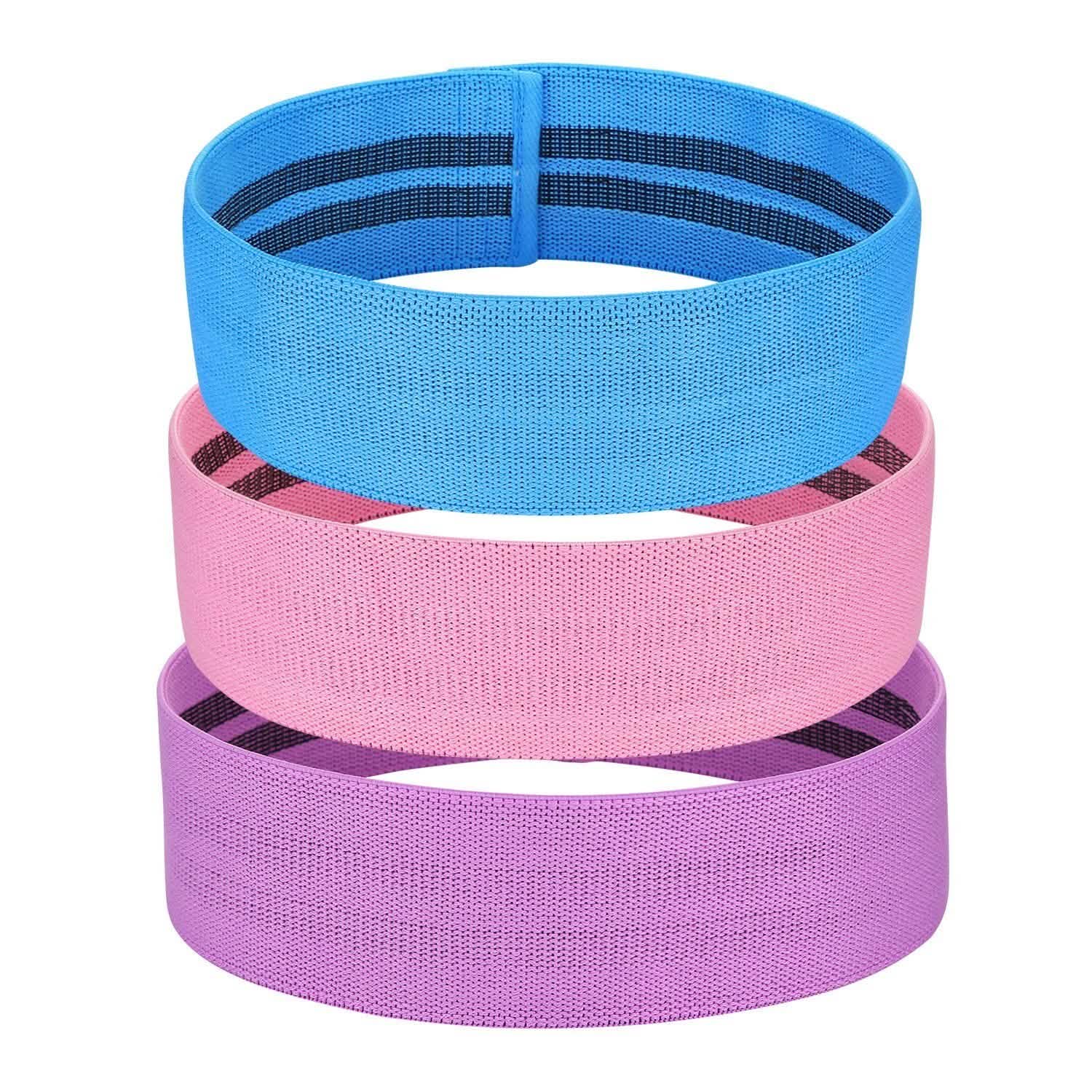 3-Piece: Resistance Loop Bands Hip Legs Training Set