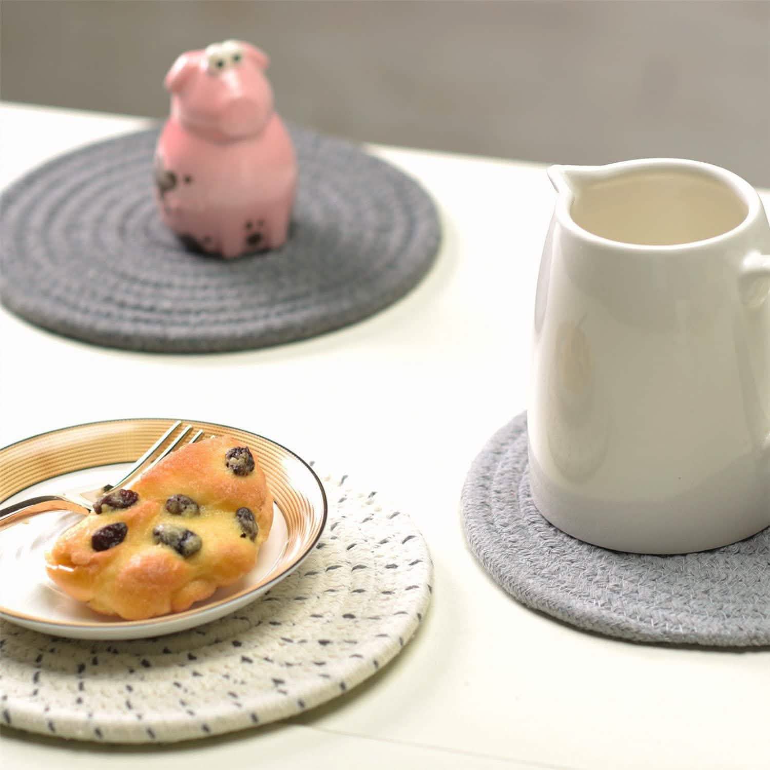 3-Piece Set: 100% Pure Cotton Thread Weave Hot Pot Holders