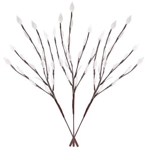 3-Piece Set: 60 LED Solar Garden Lights Tree Branch Leaf Shape Lamp