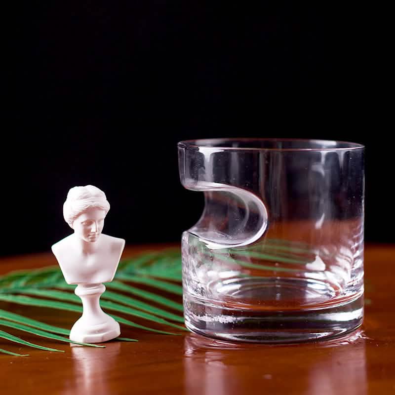 3-Piece Set: Cigar-Holding Whiskey Glasses with Cigar Cutter