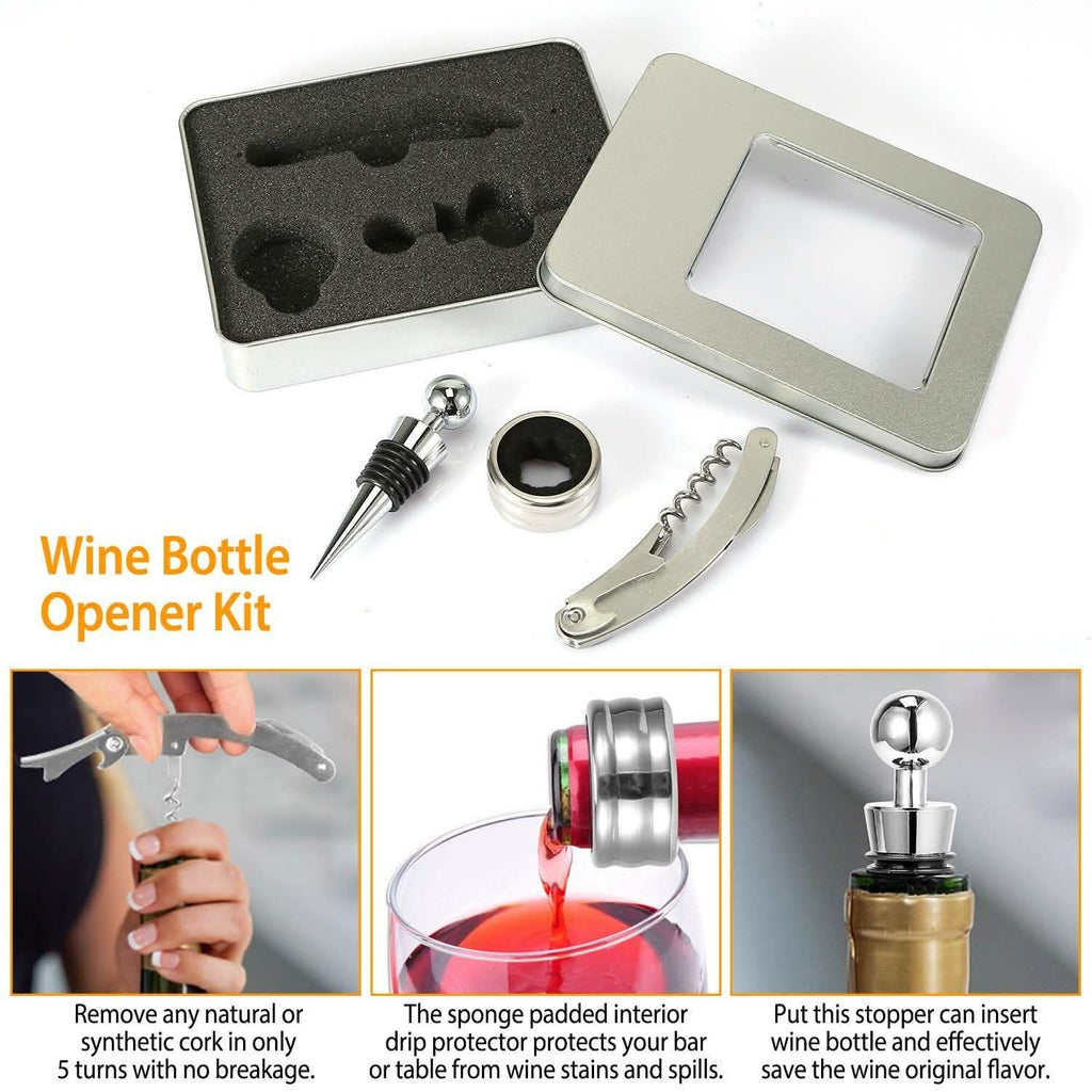 3-Piece Set: Corkscrew Bottle Opener Set