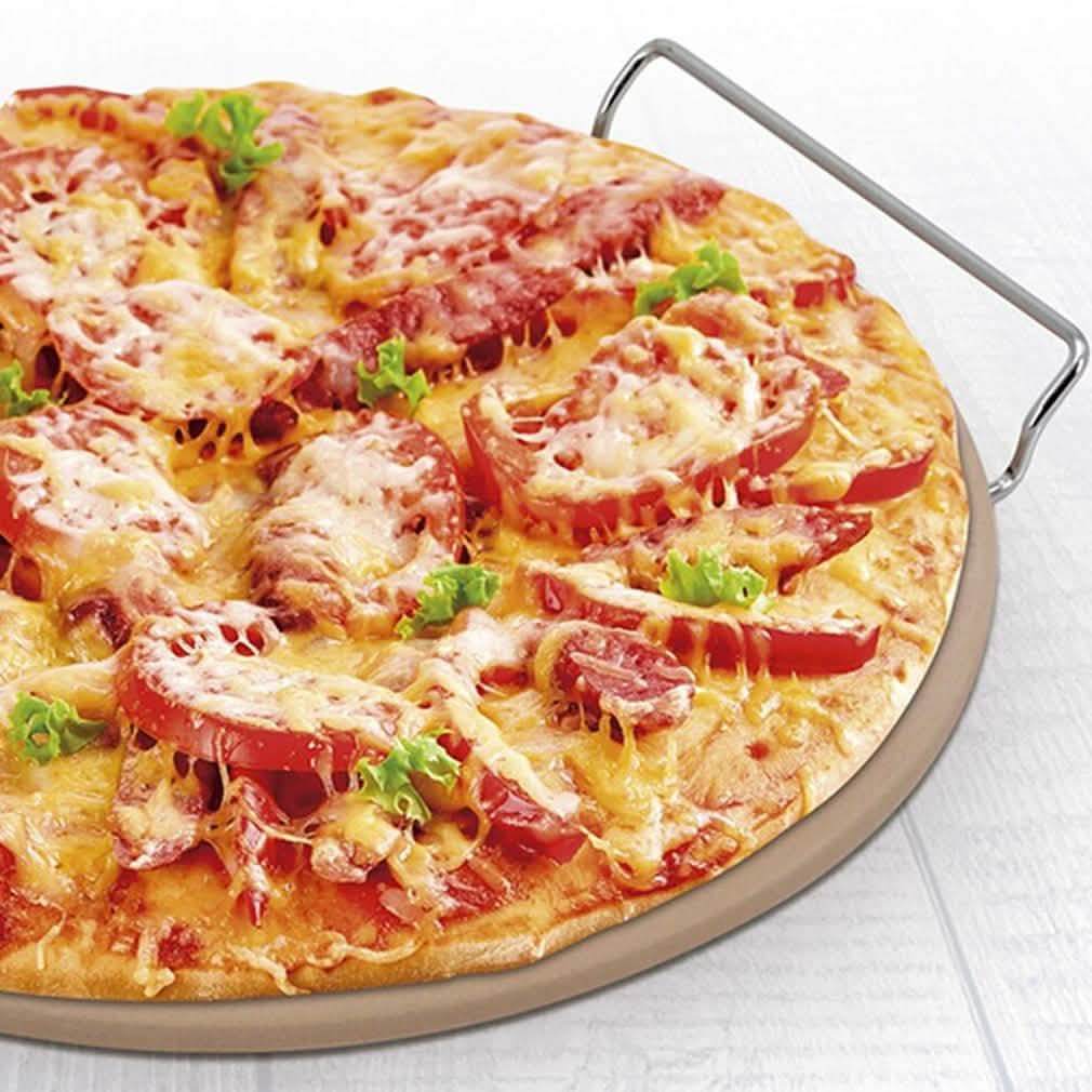 3-Piece Set: Deluxe Pizza Stone and Cutter Set