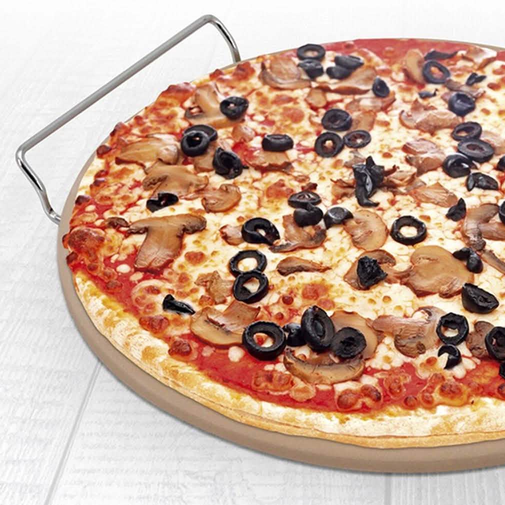 3-Piece Set: Deluxe Pizza Stone and Cutter Set