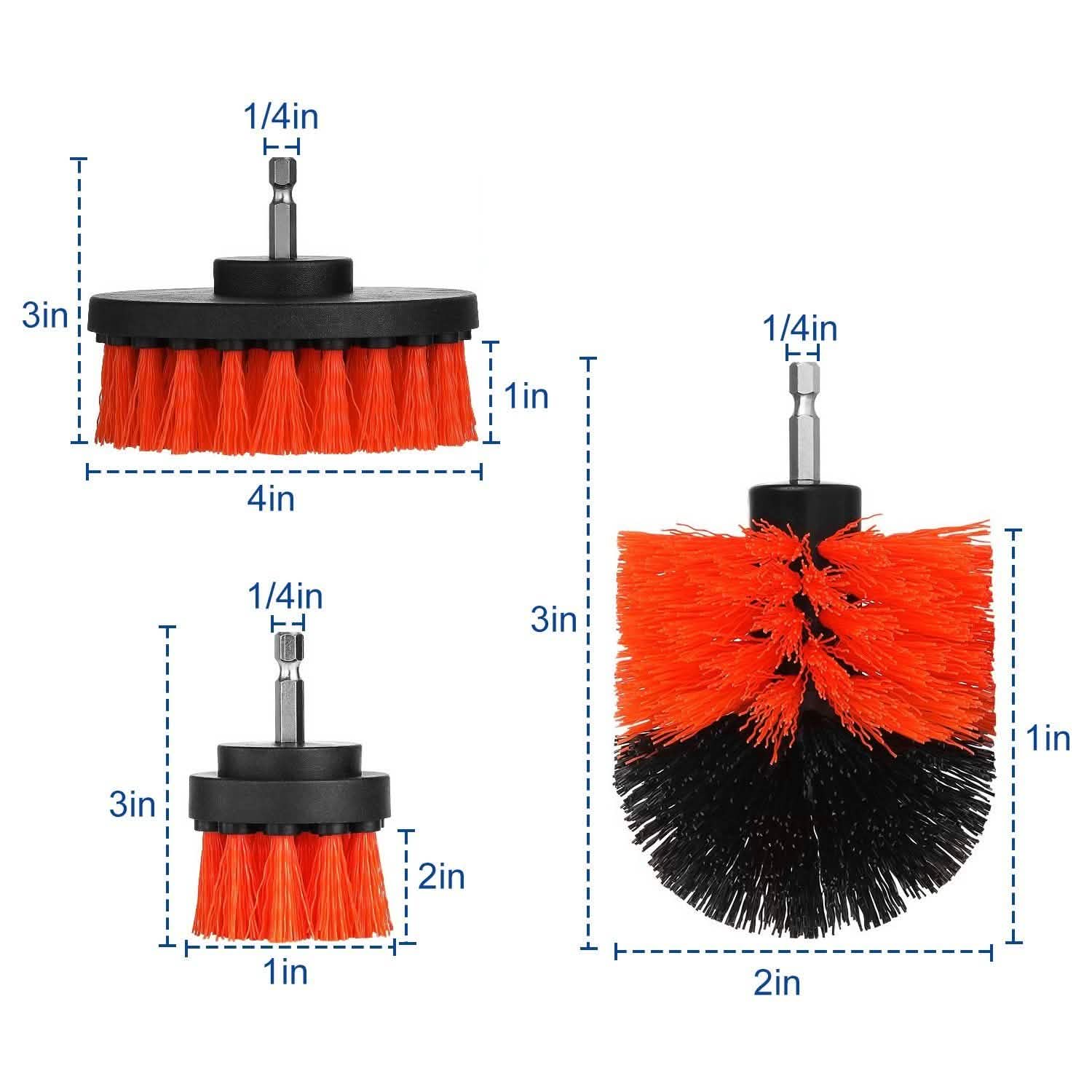 3-Piece Set: Drill Brush Power Scrubber
