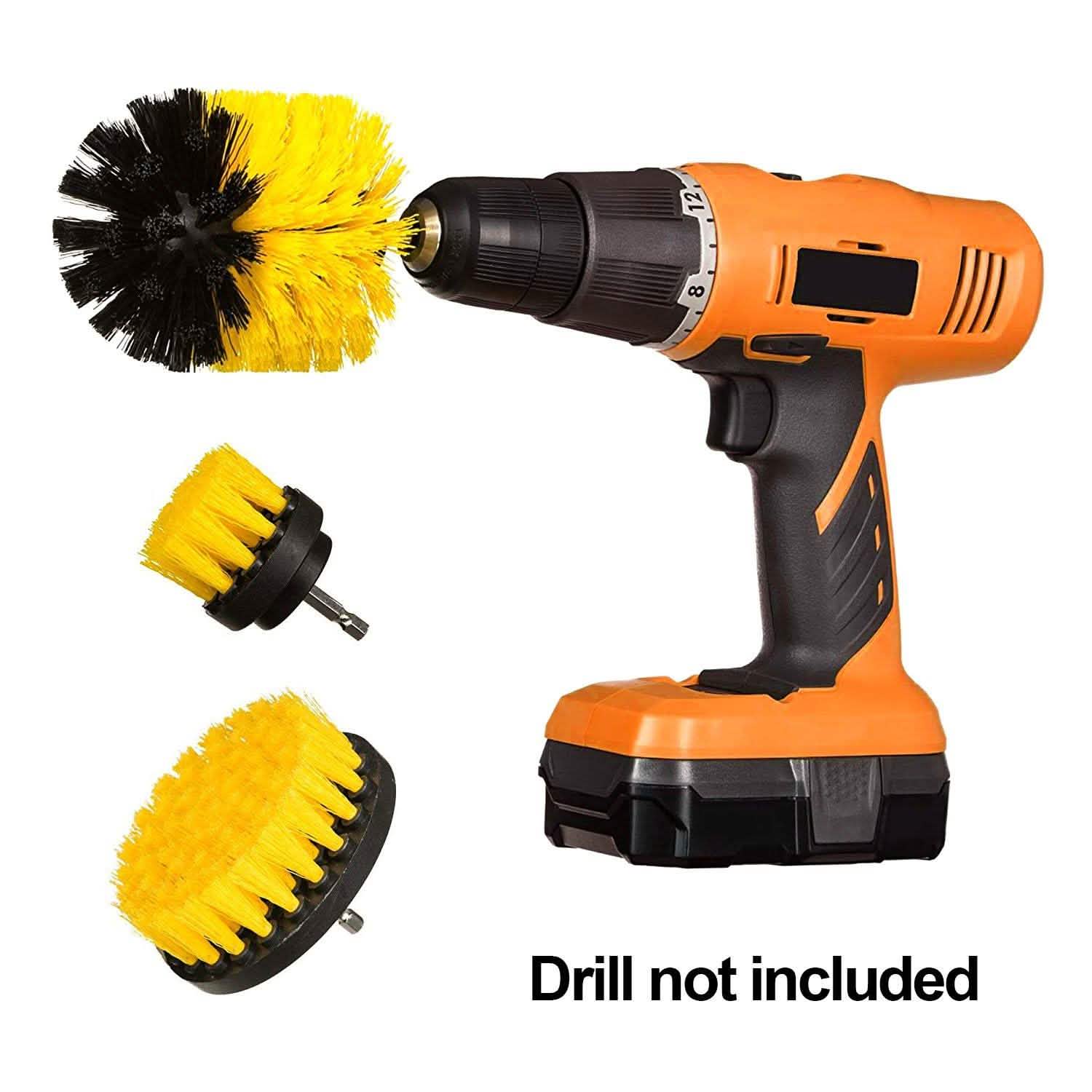 3-Piece Set: Drill Brush Power Scrubber