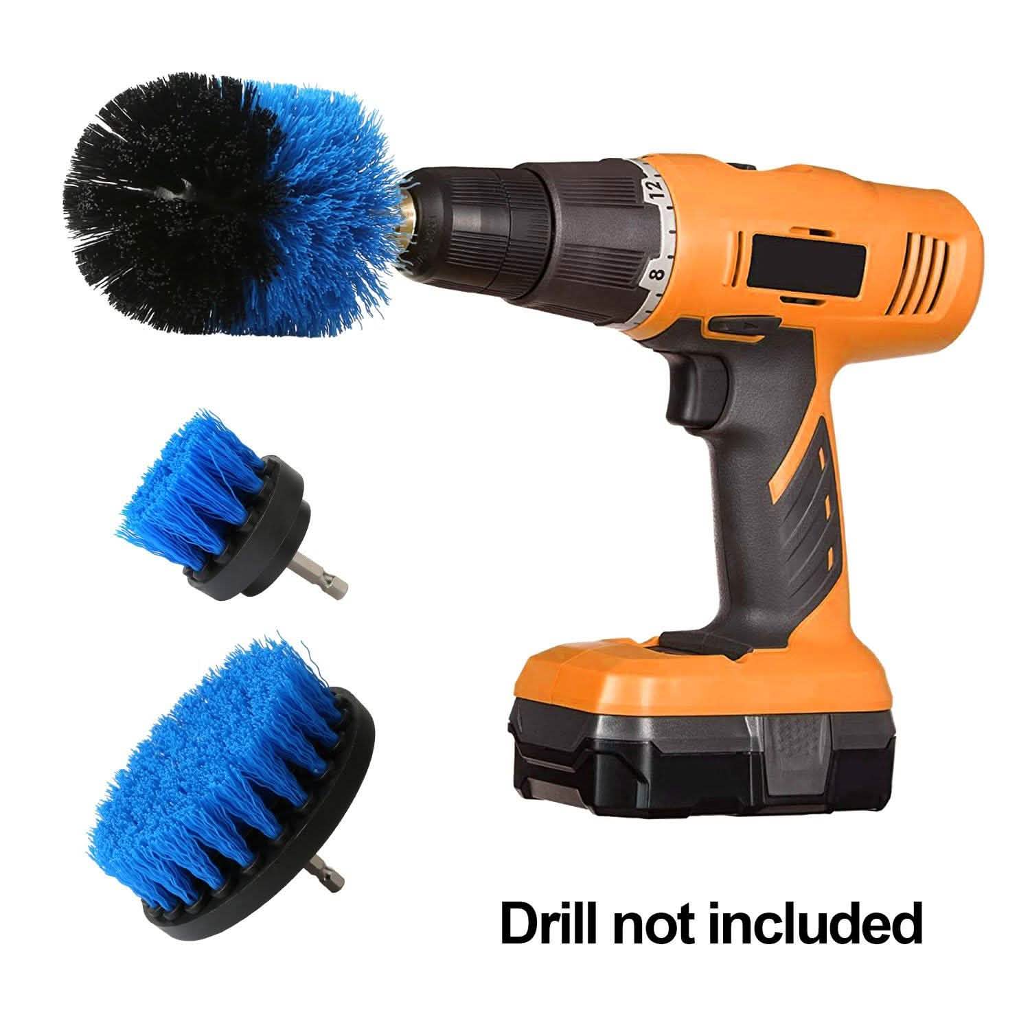 3-Piece Set: Drill Brush Power Scrubber