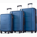 3-Piece Set: Lightweight Hard Luggage with Swivel Wheels and TSA Lock