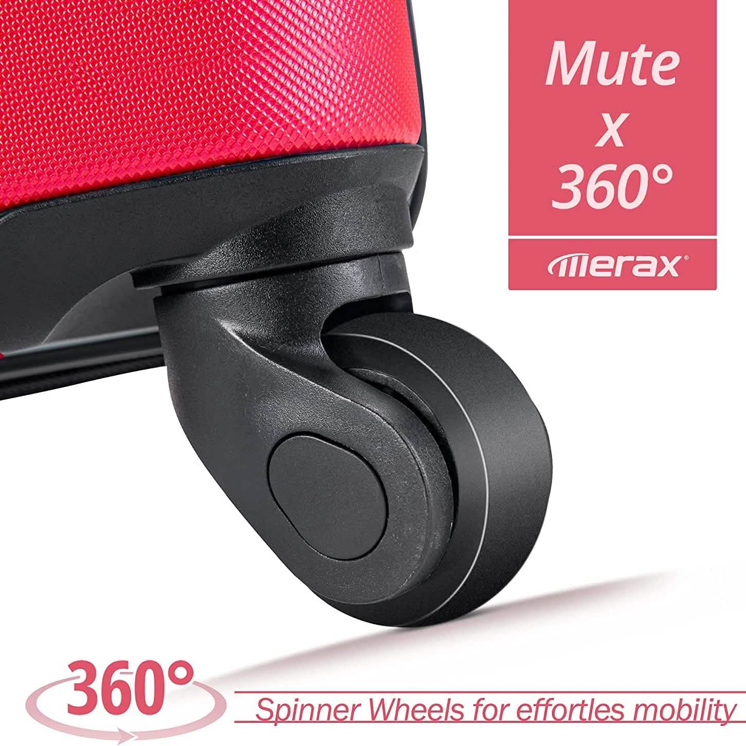 3-Piece Set: Lightweight Hard Luggage with Swivel Wheels and TSA Lock