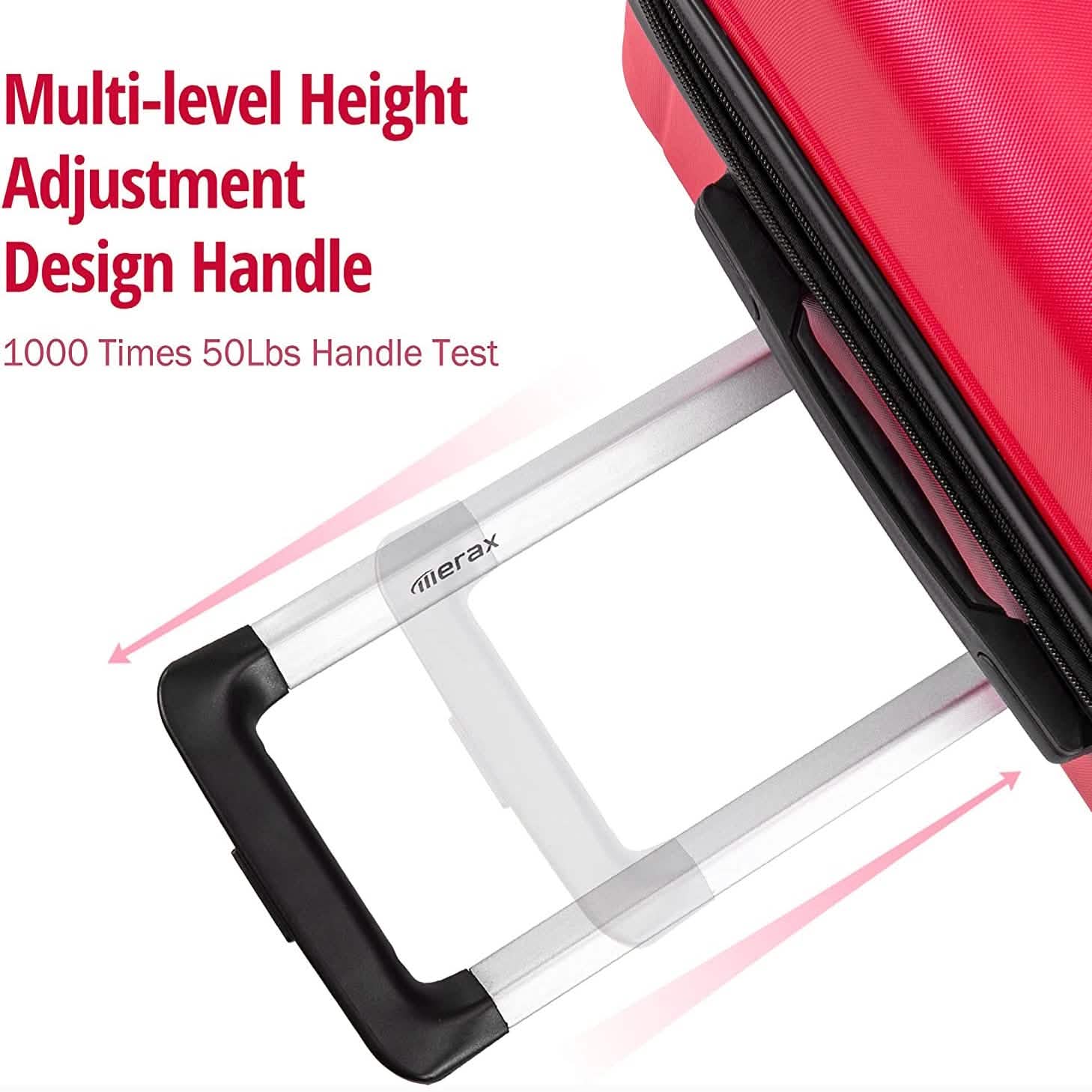 3-Piece Set: Lightweight Hard Luggage with Swivel Wheels and TSA Lock