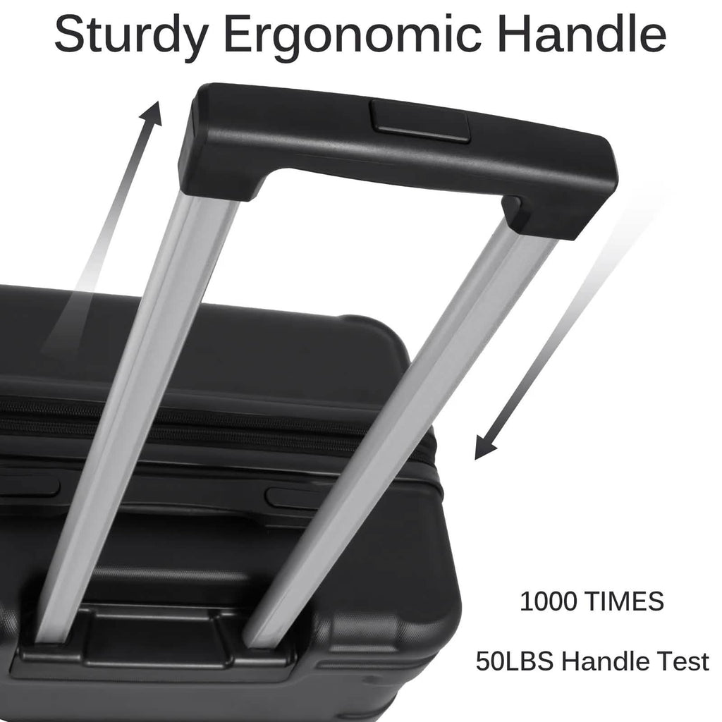 3-Piece Set: Luggage Set Hardside Spinner Suitcase With TSA Lock