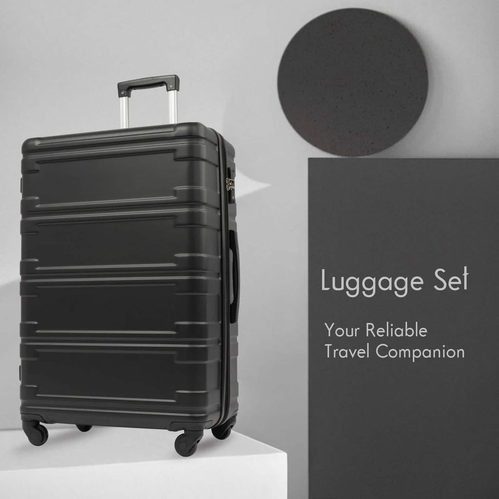 3-Piece Set: Luggage Set Hardside Spinner Suitcase With TSA Lock
