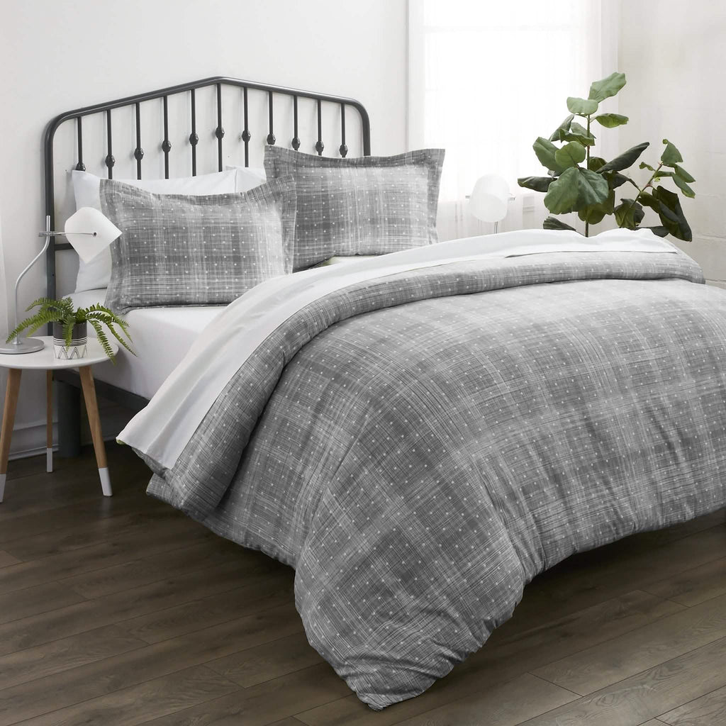3-Piece Set: Polkadot Patterned Duvet Cover