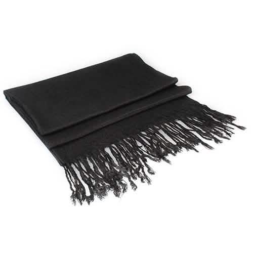 3-Piece Set: Pure Color Tassel Artificial Cashmere Shawl Soft Wrap