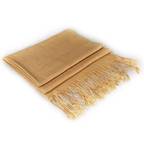3-Piece Set: Pure Color Tassel Artificial Cashmere Shawl Soft Wrap