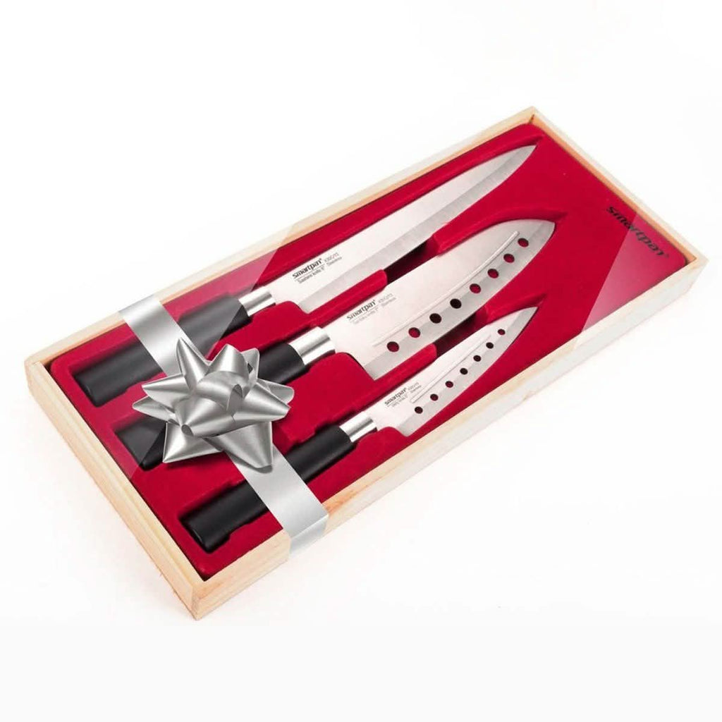 3-Piece Set: Smart Pan Stainless Steel Kitchen Knives