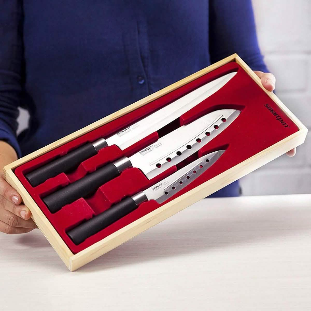 3-Piece Set: Smart Pan Stainless Steel Kitchen Knives