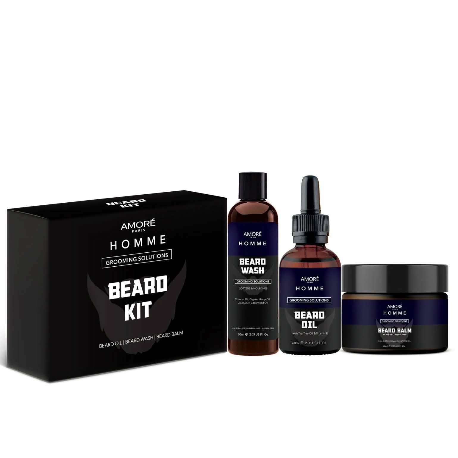 3-Piece Set: Ultimate Beard Care And Grooming Kit