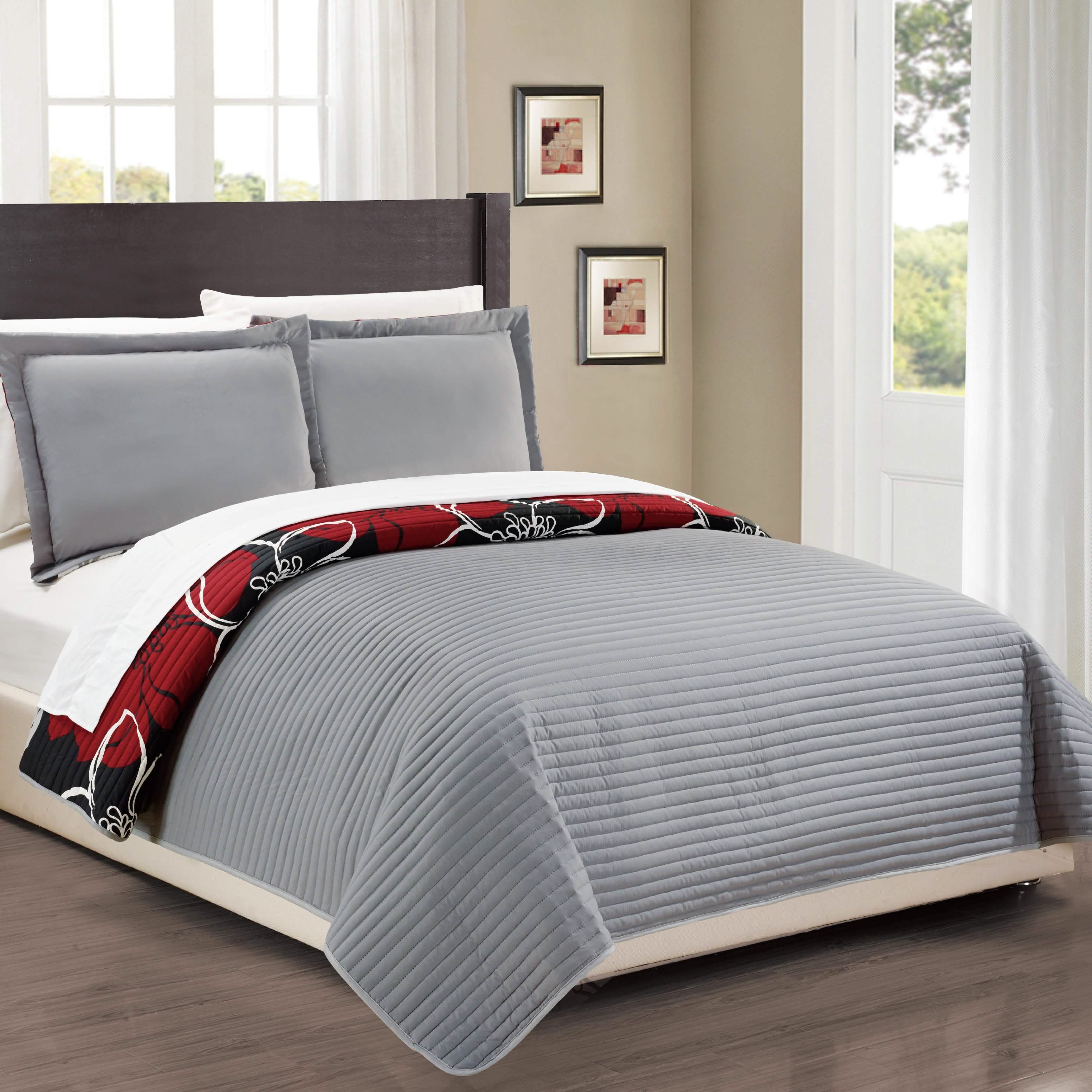 3-Piece Set: Woodside Twin, Queen or King Bedding Quilt Set