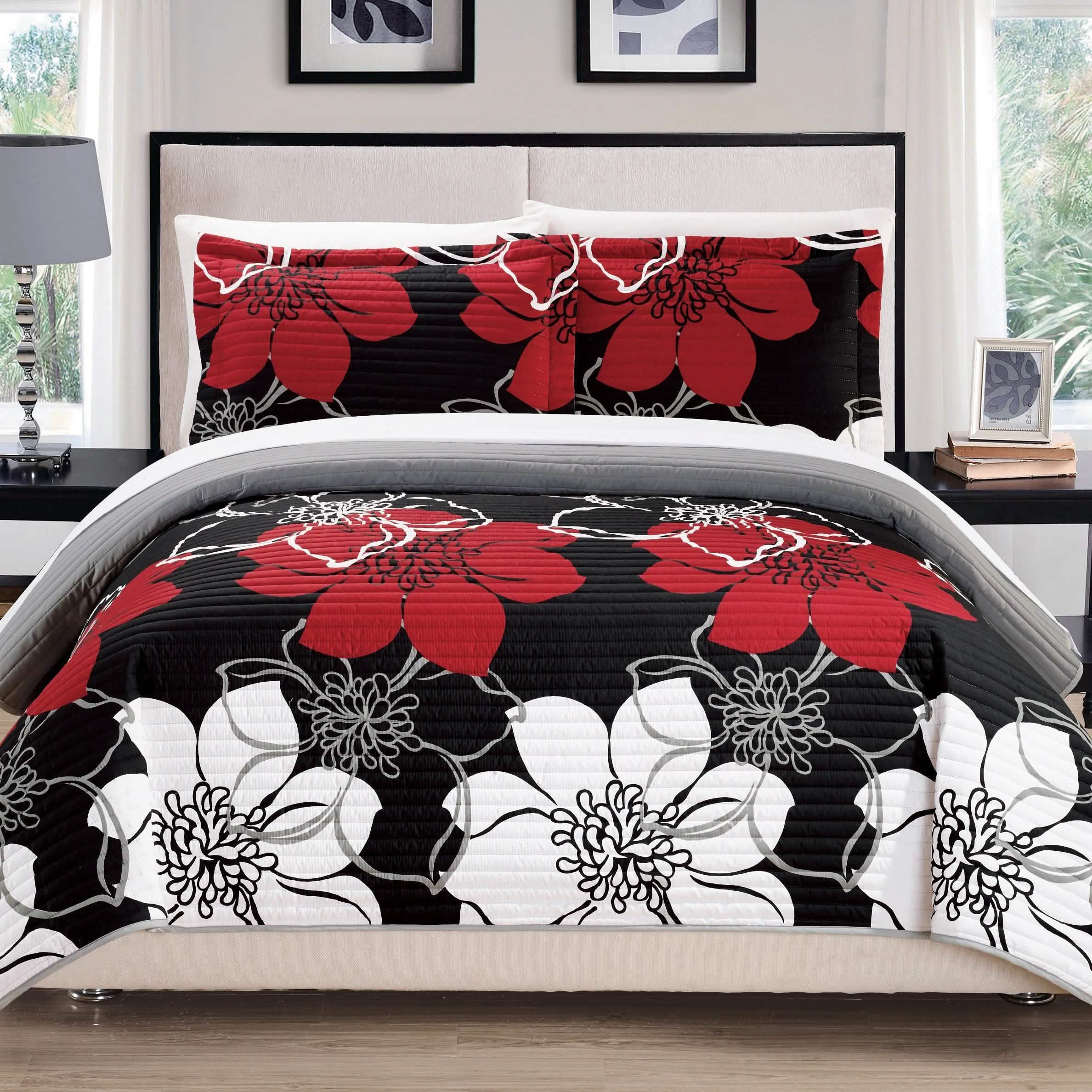 3-Piece Set: Woodside Twin, Queen or King Bedding Quilt Set