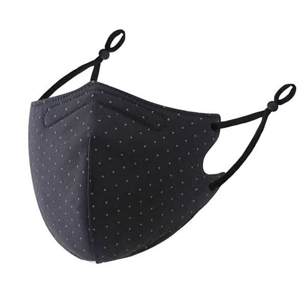3-Piece: Solid Color Polka Dot Print Adjustable Face Mask