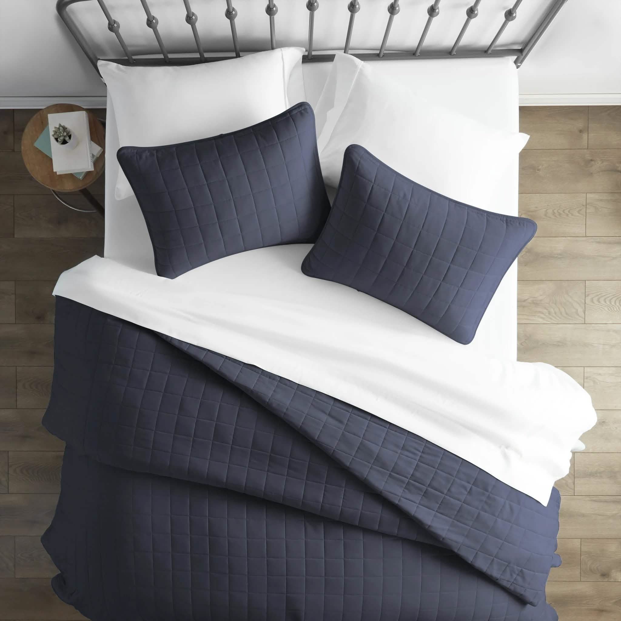 3-Piece: Square Quilted Coverlet Set