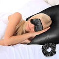 3-Piece: Super Soft Luxury Satin Facial and Hair Care Pillowcase, Eye Mask and Scrunchie