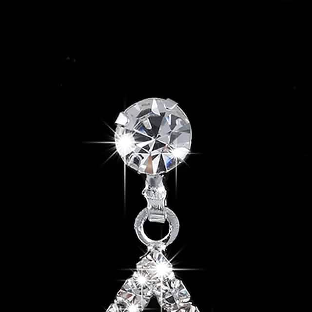 3-Piece: Women's Diamond Cubic Zirconia Necklace Earrings Set