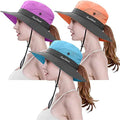 3-Piece: Women's Ponytail Wide Brim Sun Hat