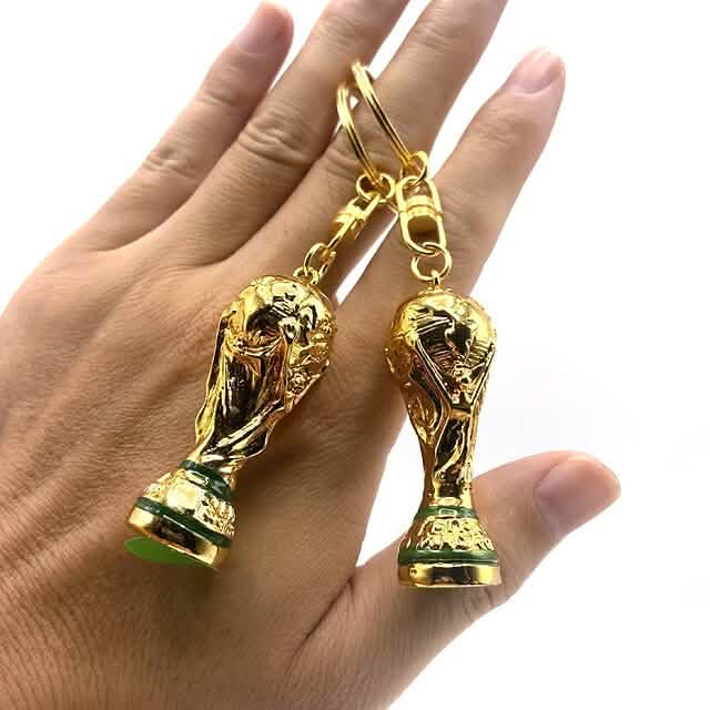3-Pieces: Keychain Small Pendant Mascot Emblem 2022 Qatar World Cup