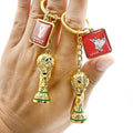 3-Pieces: Keychain Small Pendant Mascot Emblem 2022 Qatar World Cup
