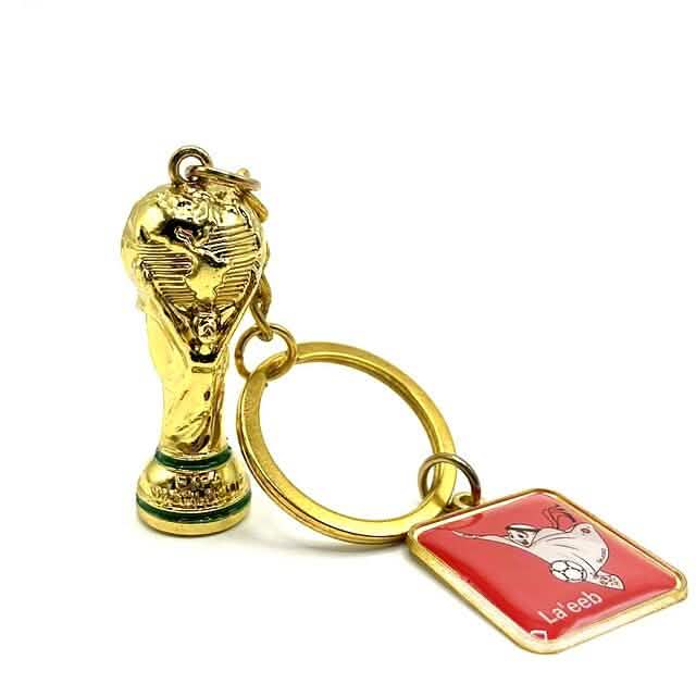 3-Pieces: Keychain Small Pendant Mascot Emblem 2022 Qatar World Cup