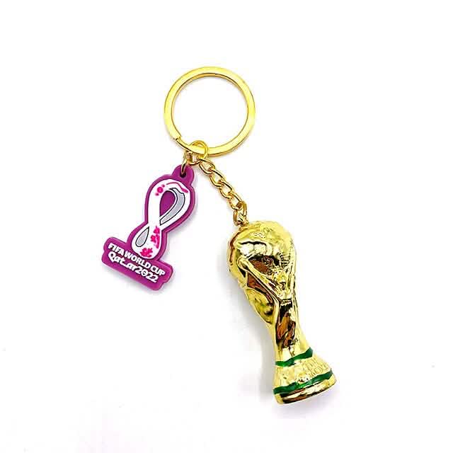 3-Pieces: Keychain Small Pendant Mascot Emblem 2022 Qatar World Cup