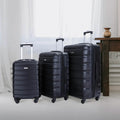 3-Pieces Set: Expandable Luggage Sets ABS Lightweight Suitcase