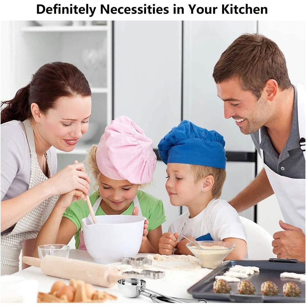 3-Pieces Set: Stainless Steel Cookie Scoops with Trigger Release