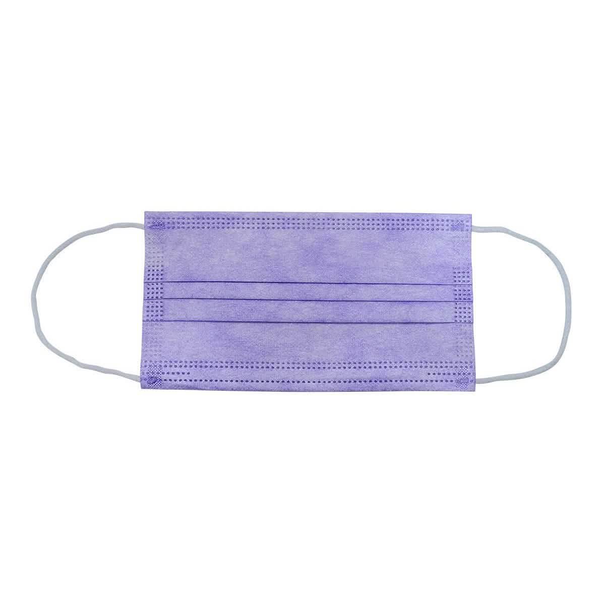 3-Ply Disposable Purple Mask