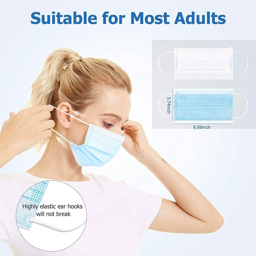 3-Ply Non-Woven Cup Dust Disposable Face Masks with Elastic Earloop