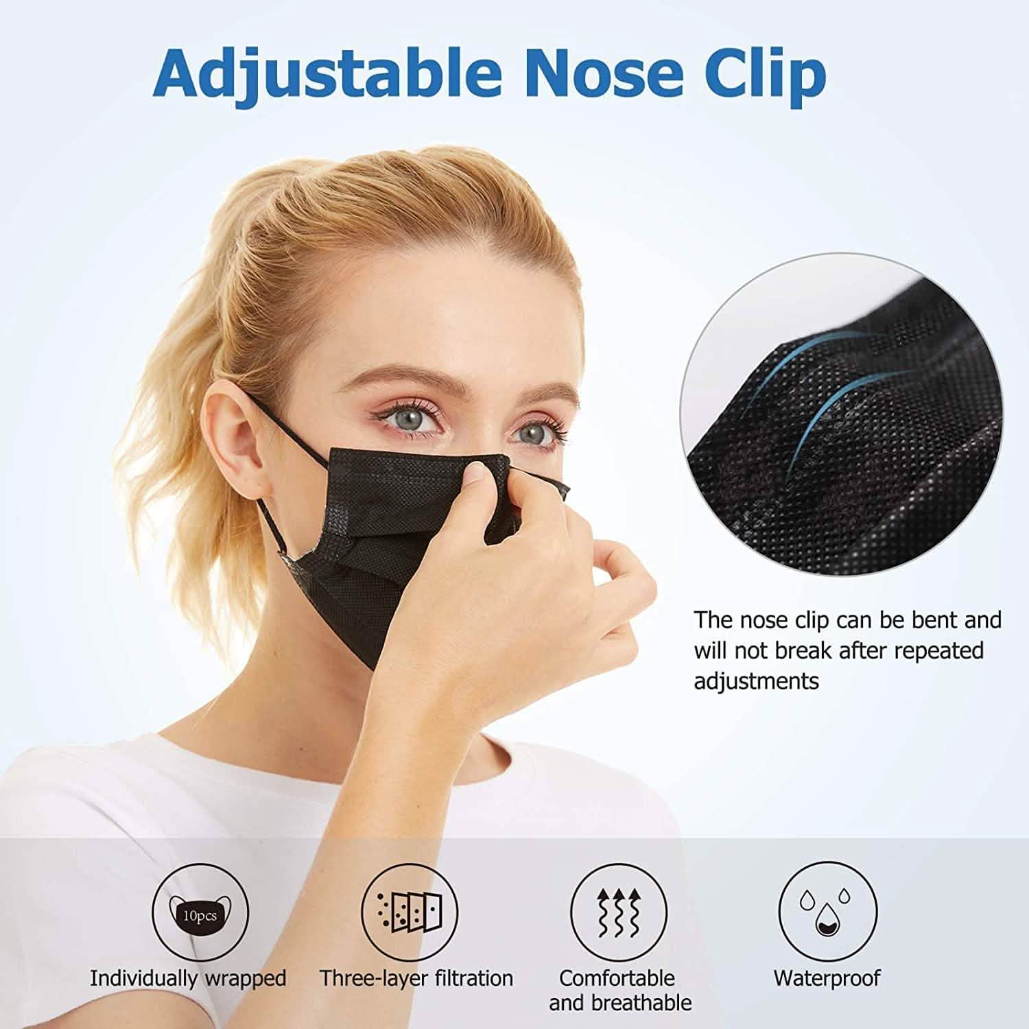3-Ply Non-Woven Cup Dust Disposable Face Masks with Elastic Earloop