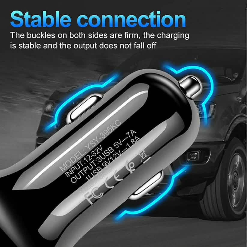3-Port LED Car Charger