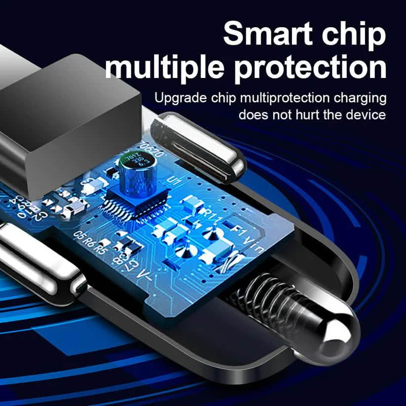 3-Port LED Car Charger