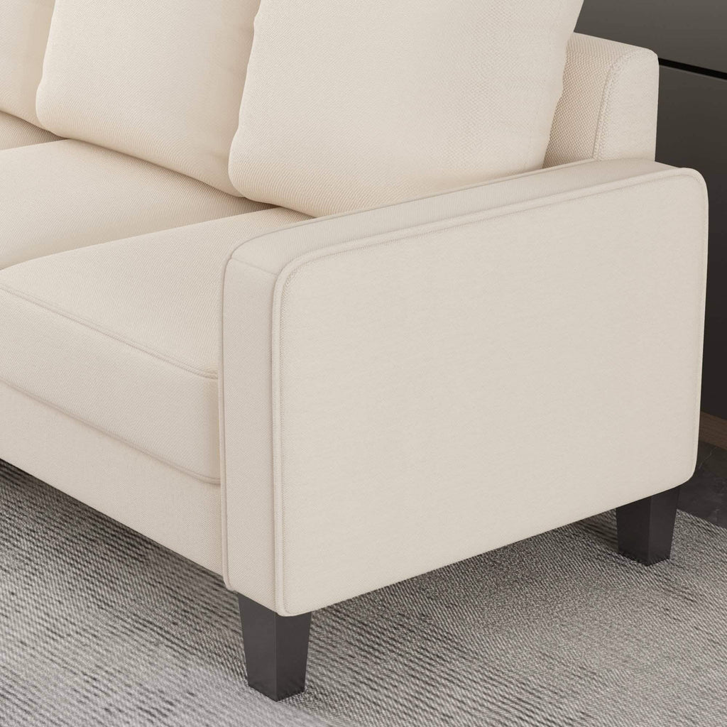 3-Seat Sofa for Living Room-Modern Fabric Sofa Couch with Storage