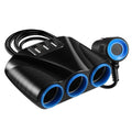3-Socket Car Cigarette Lighter Splitter